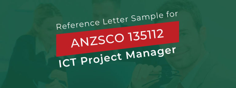 ACS Reference Letter Sample for ICT Project Manager | ACSRPLReport.com